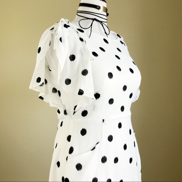 A New Day Polka Dot Print Ruffle Sleeve Dress - Picture 2 of 8